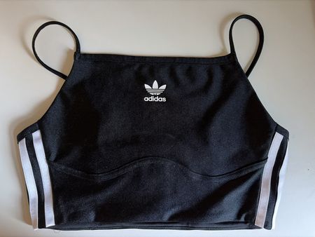Adidas Damen Crop Top schwarz Grösse S n