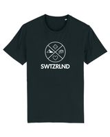 SWTZRLND Herren T-Shirt, schwarz, L Schwiiz Schweiz Swiss