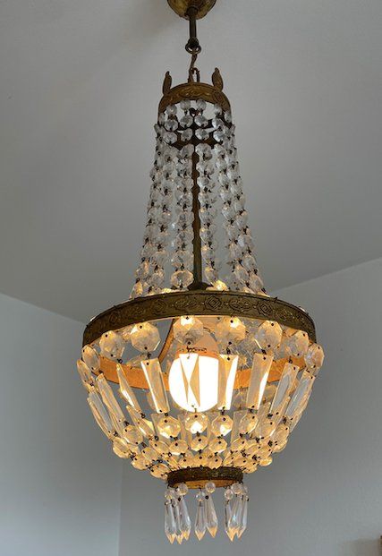 Kronleuchter & Deckenlampen: Klassischer kl.Kronleuchter, Kristallbehang – Maria-Theresia – Gebraucht aus Zürich von fashion_queen_zueri