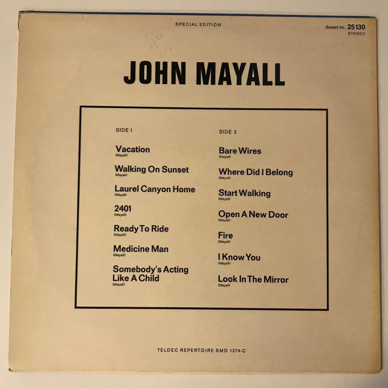 Dischi in vinile: John Mayala - Same (CH Special Edition) – Usato da Aesch BL venduto da BlueMusicRecords 1