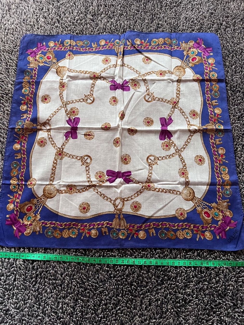 Celine Foulard & Sciarpe: Celine Paris Tuch 46x46 cm Baumwolle – Nuovo (secondo la descrizione) da Winterthur venduto da Dejv 3