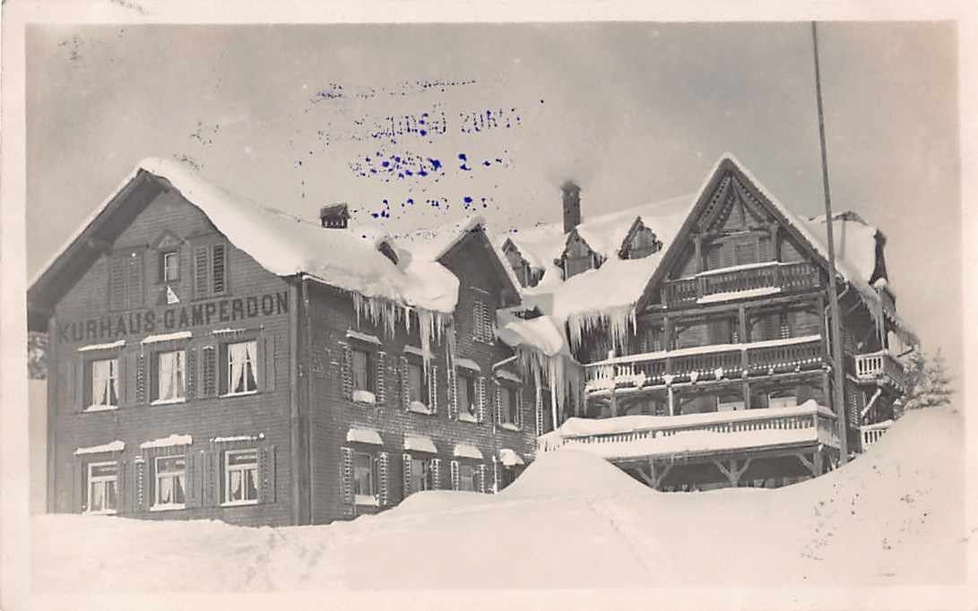 Cartoline postali: GRUSS aus GAMPERDON FLUMS SG 1925 – Usato da Winterthur venduto da SchatzchischtliWinti