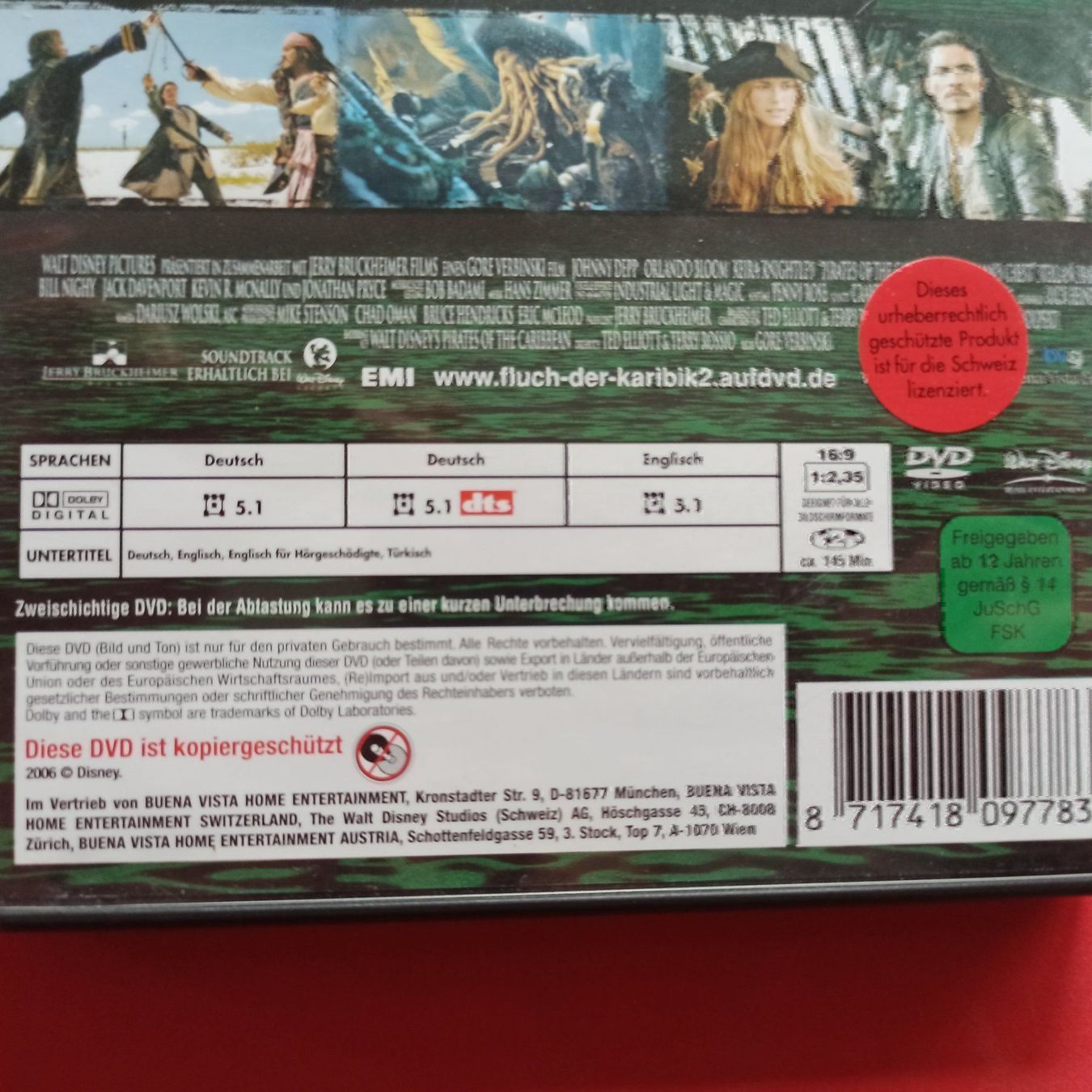 Tutti i DVDs: Fluch der Karibik 2 – Usato da Dübendorf venduto da kb86_MOVIE 2