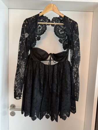 Black lace dress with cut out detail size small