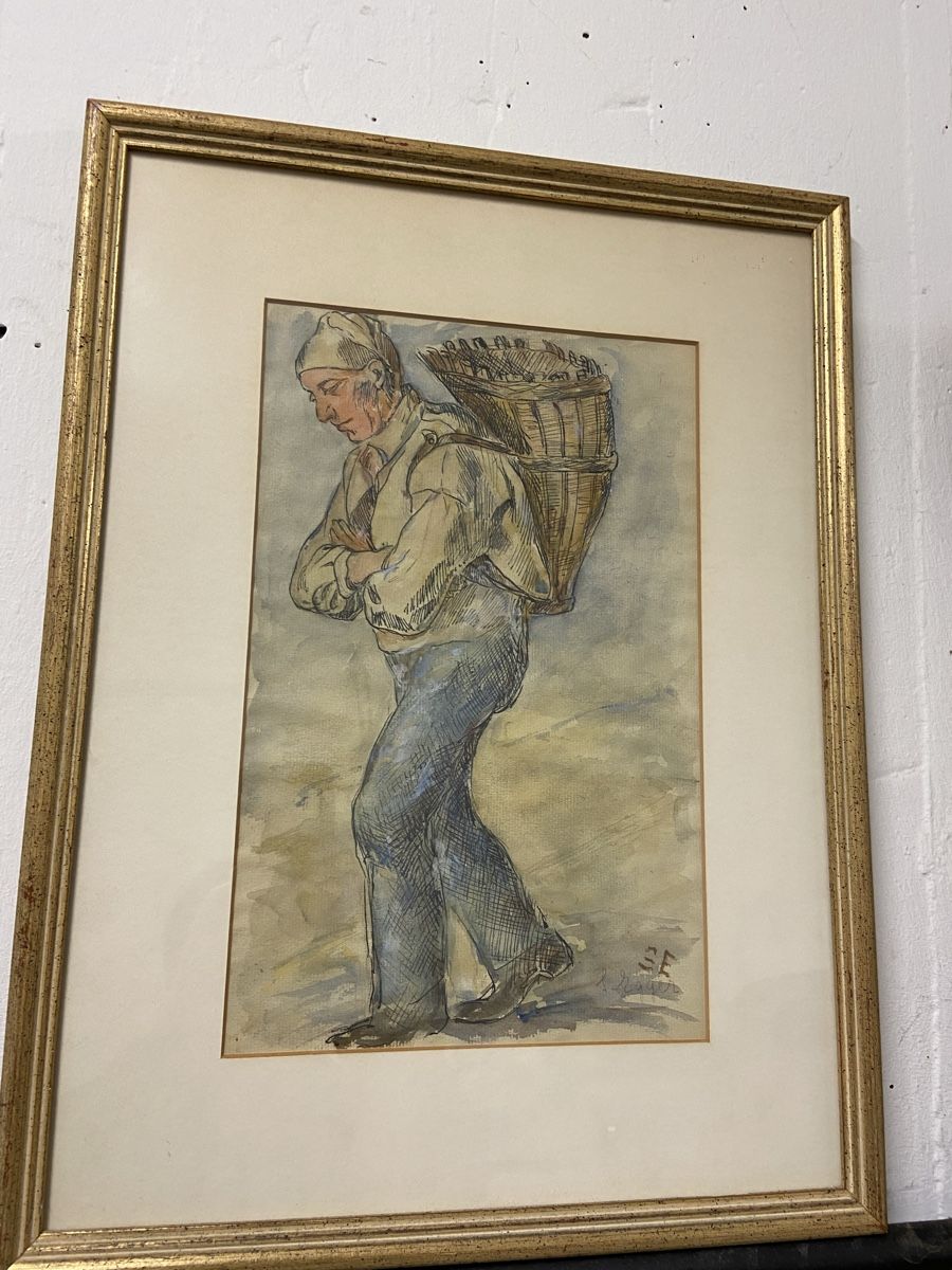 Gemälde: Originale Vintage Zeichnung Sophie Egger Looser – Gebraucht aus Dietikon von brocki-eyra 2