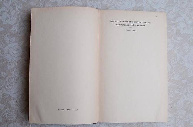 Libri: Conrad Ferdinand Meyers Werke  ( 4 Bände ) – Usato da Basel venduto da storchenricardo 4