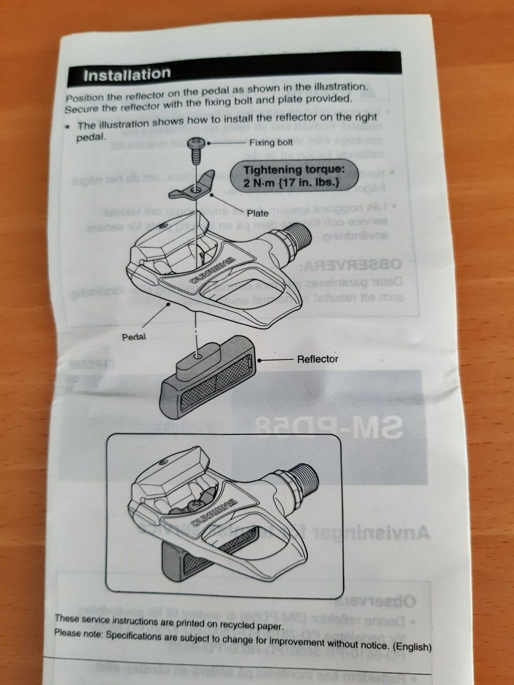 Shimano Ersatzteile: Reflektor - SM-PD58 - Shimano Ultegra Pedale – Neu (gemäss Beschreibung) aus Zürich von Fels71 3
