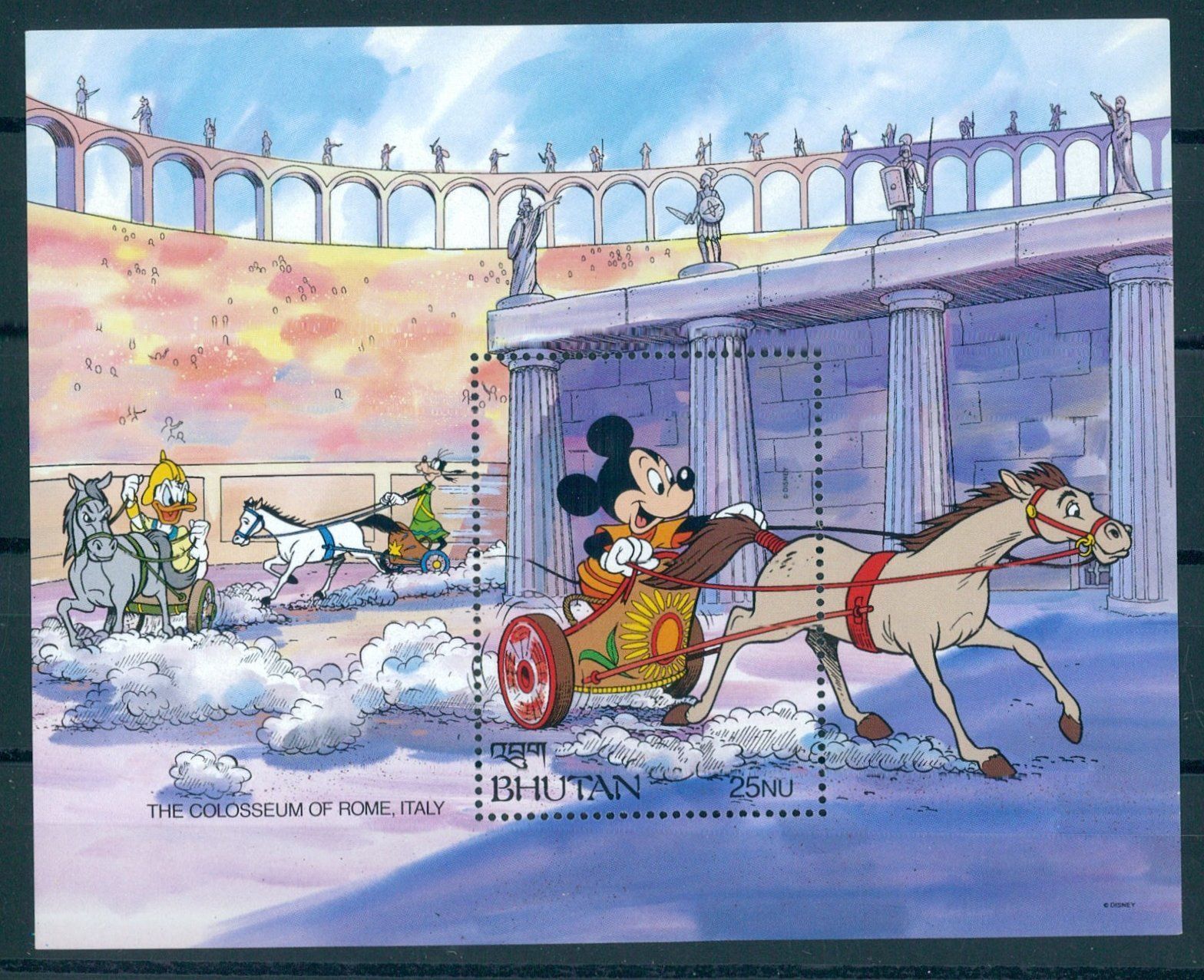 Asia: BHUTAN, BLOCK, MICKEY IM COLOSSEUM, ROM – Nuovo (secondo la descrizione) da Wetzikon ZH venduto da Philimpex