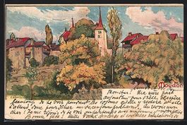 Litho Moudon, Ortspanorama mit Kirche