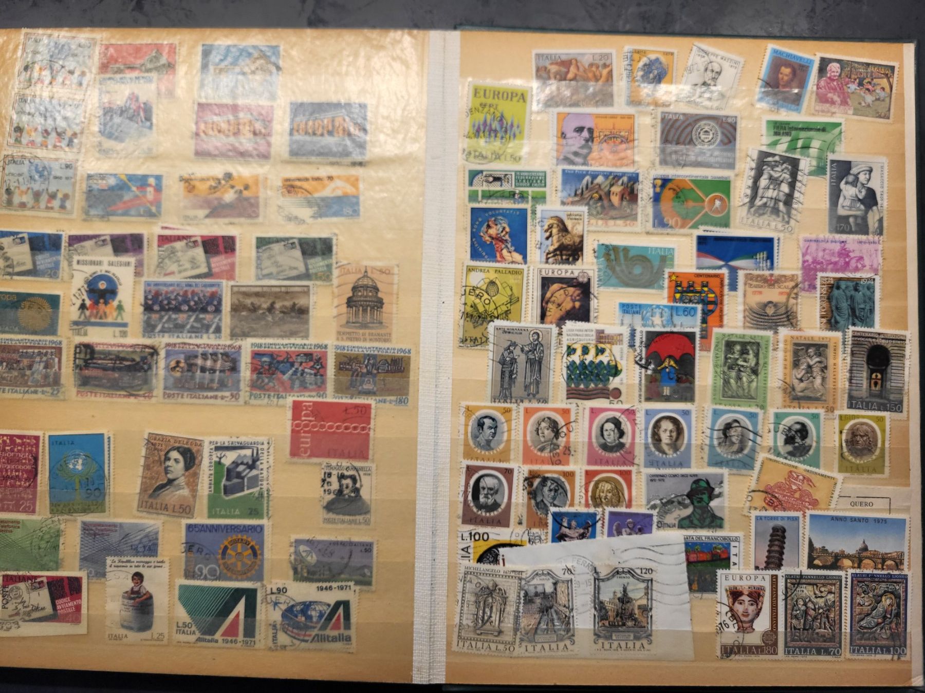 Alle Briefmarken: Sammlung Album - Italien – Gebraucht aus Rümlang von Turrin 9