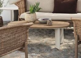NEUER Loungetisch Holzoptik 110 x 60 cm - 260413