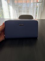 Portefeuille femme bleu avec fermeture éclair