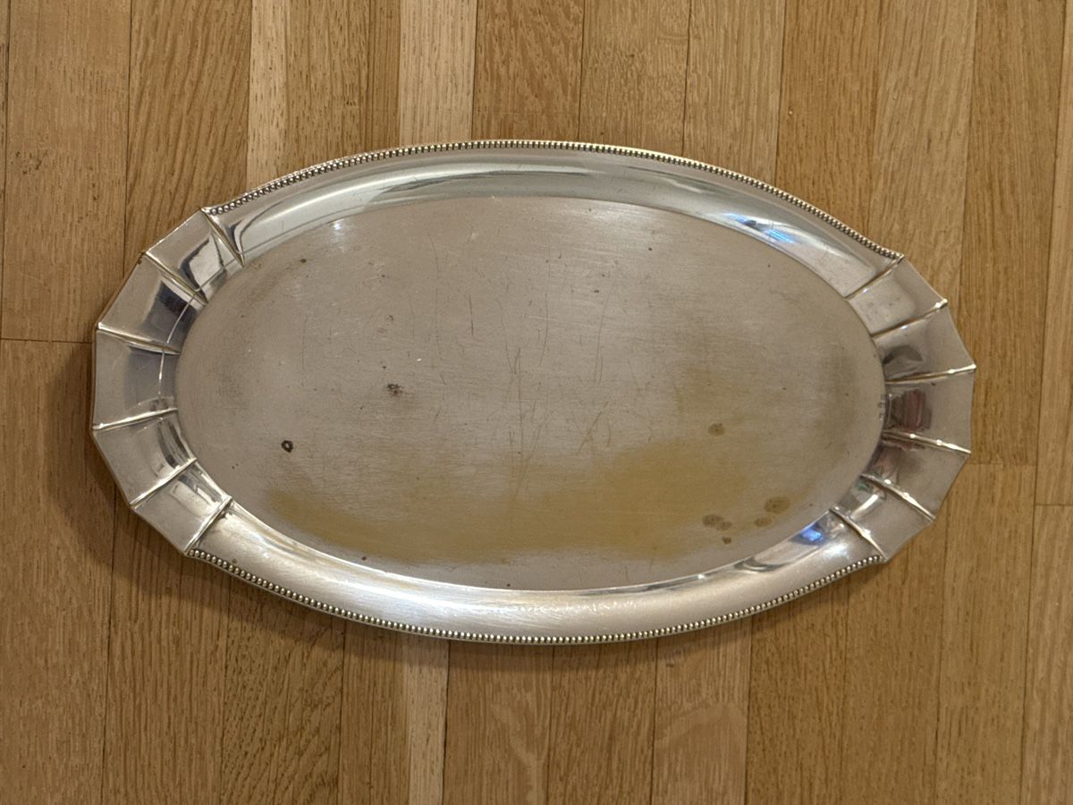 Christofle Servierplatten: Christofle Paris: Grosse ovale versilberte Servierplatte  – Gebraucht aus Winterthur von han_m89f