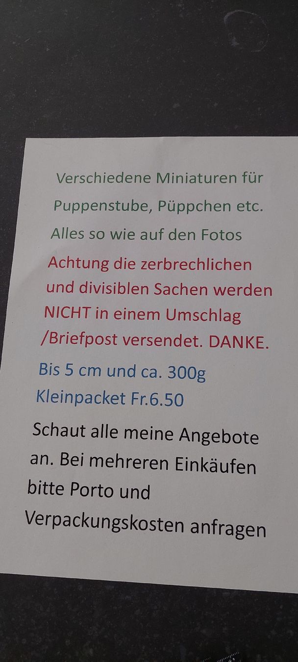 Puppen: Miniatur Puppenkleidli  – Gebraucht aus Muri AG von nindo1 1