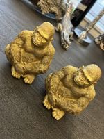 Goldene Deko-Affen, 2 Stk. – Stilvolle Akzente setzen!
