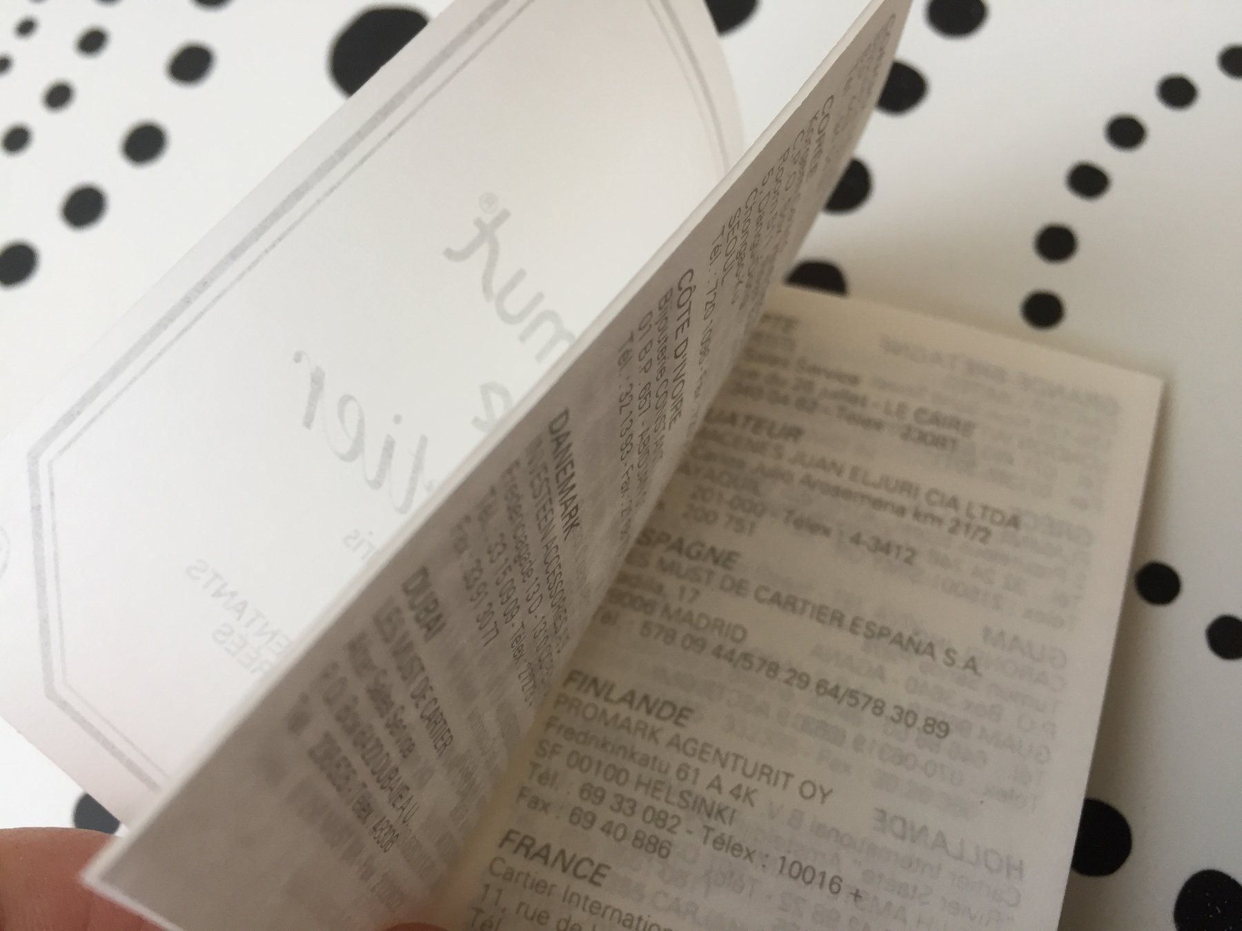 Documenti: CARTIER PARIS ORIGINAL - BOOKLET !!! – Nuovo (secondo la descrizione) da Epalinges venduto da dream-watch 2