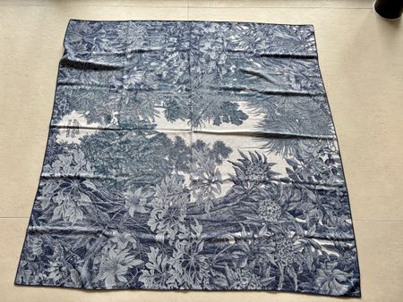 Hermès Foulard 🤩 All'Orto Botanico di Palermo, blau grau