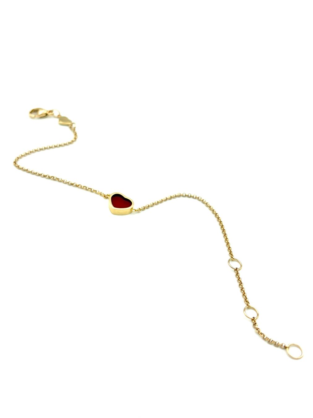 Chopard Bracciali & Braccialetti: CHOPARD. Collection "Happy Hearts", bracelet or et cornaline – Usato da Renens VD venduto da Diademe.sarl 1