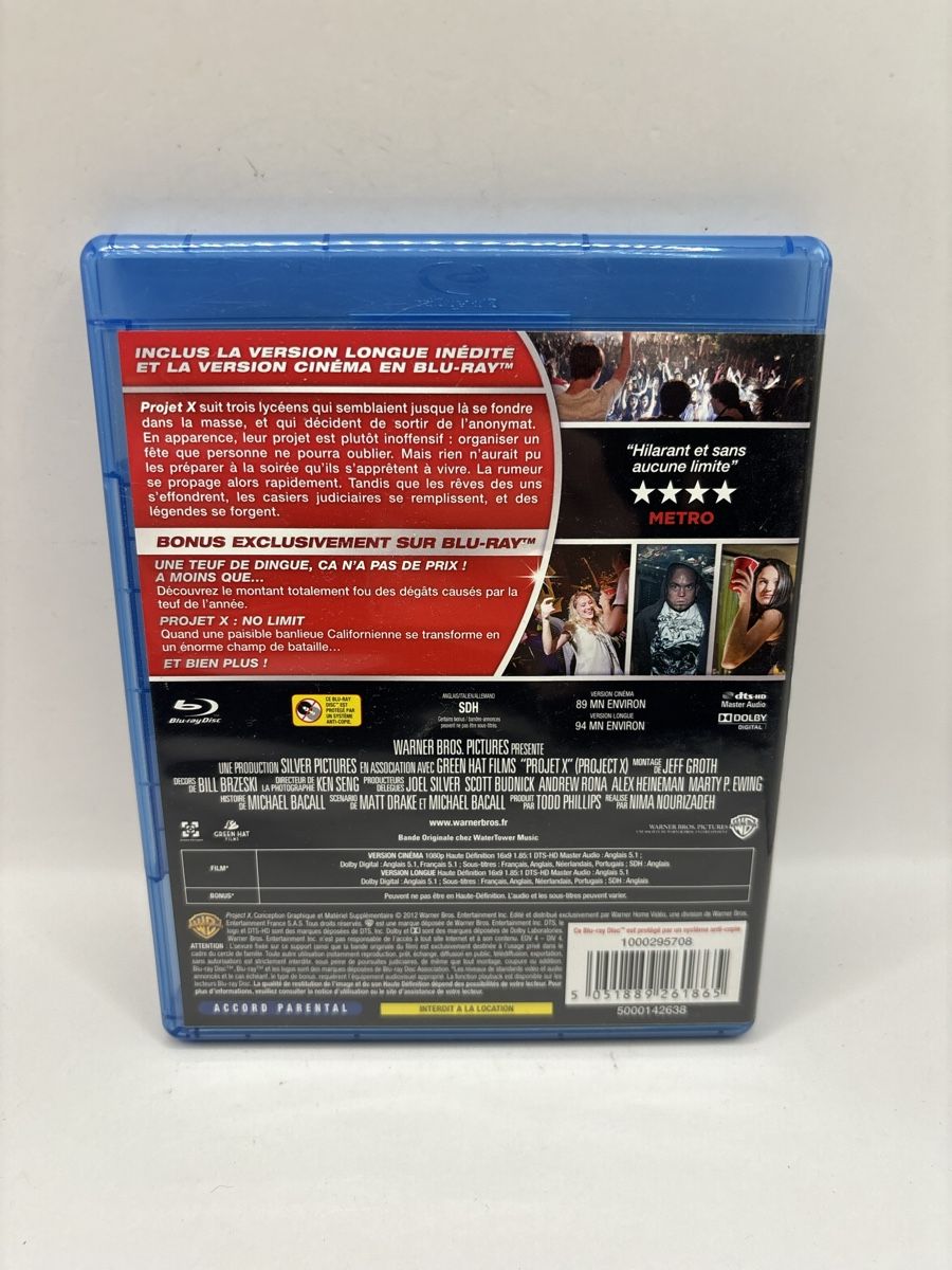 Tutti i DVDs: Blu-ray Projet X Version Longue Non Censurée – Usato da Genève venduto da sho_67qj 1