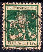 PRO JUVENTUTE 1916 BERNER SENNENBUB GESTEMPELT - H115