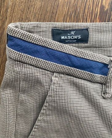 MASON'S CHINO SLIM FIT Gr. 48 braun kariert - kaum getragen