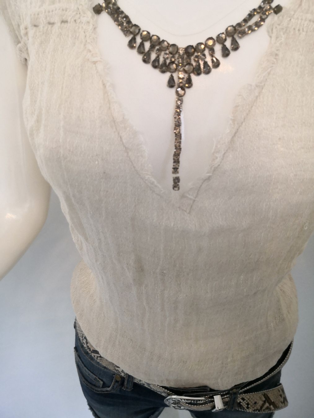Mango Top: 🤩MANGO SUIT TOP BEIGE MIT STRASS – Nuovo (secondo la descrizione) da Olten venduto da Naja-Twins-Twins 3