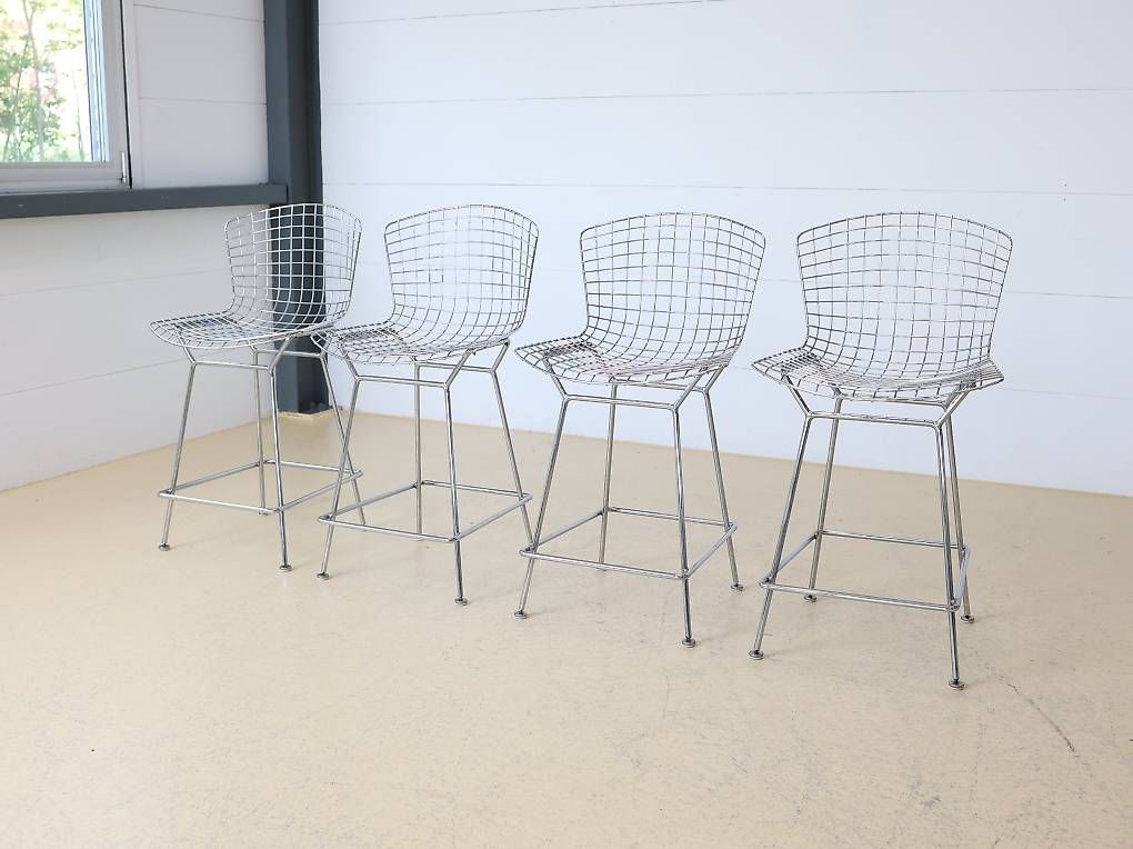 Knoll Sedie: Bertoia Counter Stool von Knoll | Chrom 4er-Set – Usato da Meinisberg venduto da atelier_TILIJA 3
