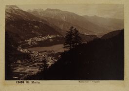 ST. MORITZ BAD & DORF, ALBUMIN-PHOTOGRAPHIE UM 1895