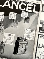 Lancel Feuerzeug - 5 alte Werbungen / Publicités 1930/31