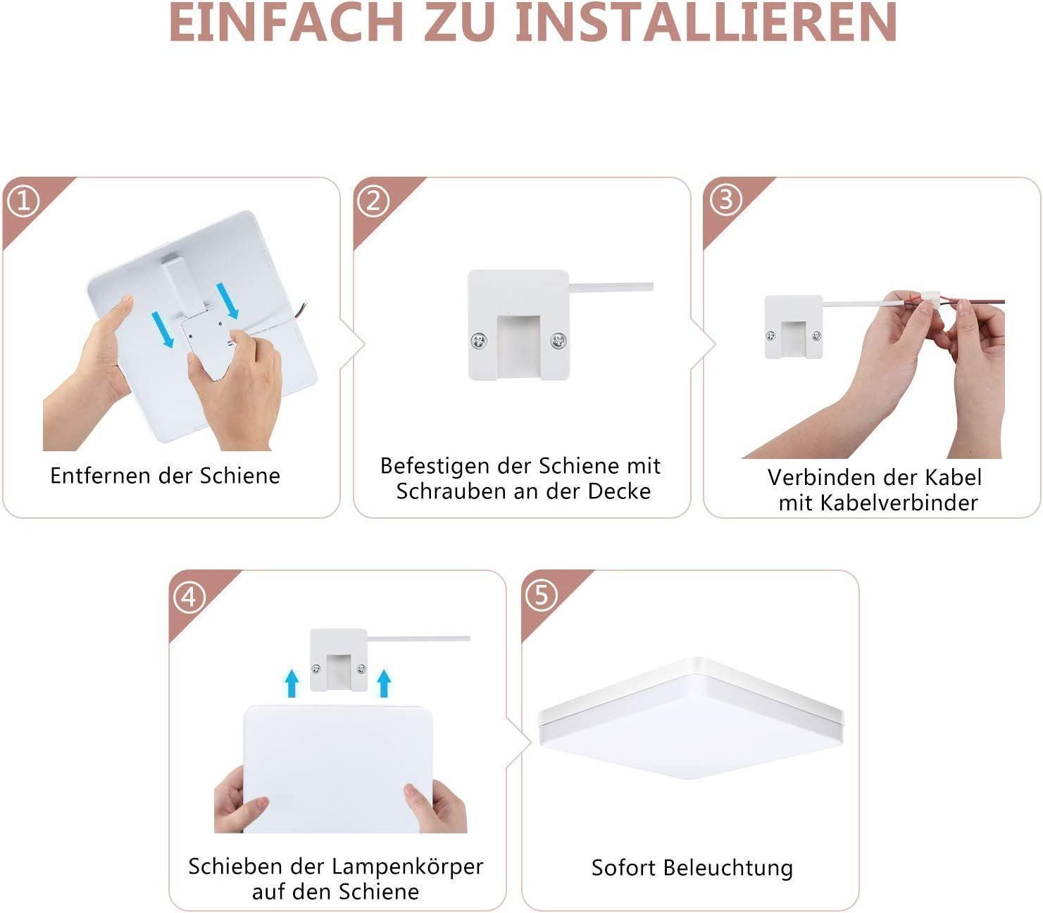 Lustres & lampes de plafonds: 36W LED Deckenleuchte Wohnzimmerlampe Deckenlampe Panel – Neuf avec emballage d'origine à Zürich par NovaDen 4