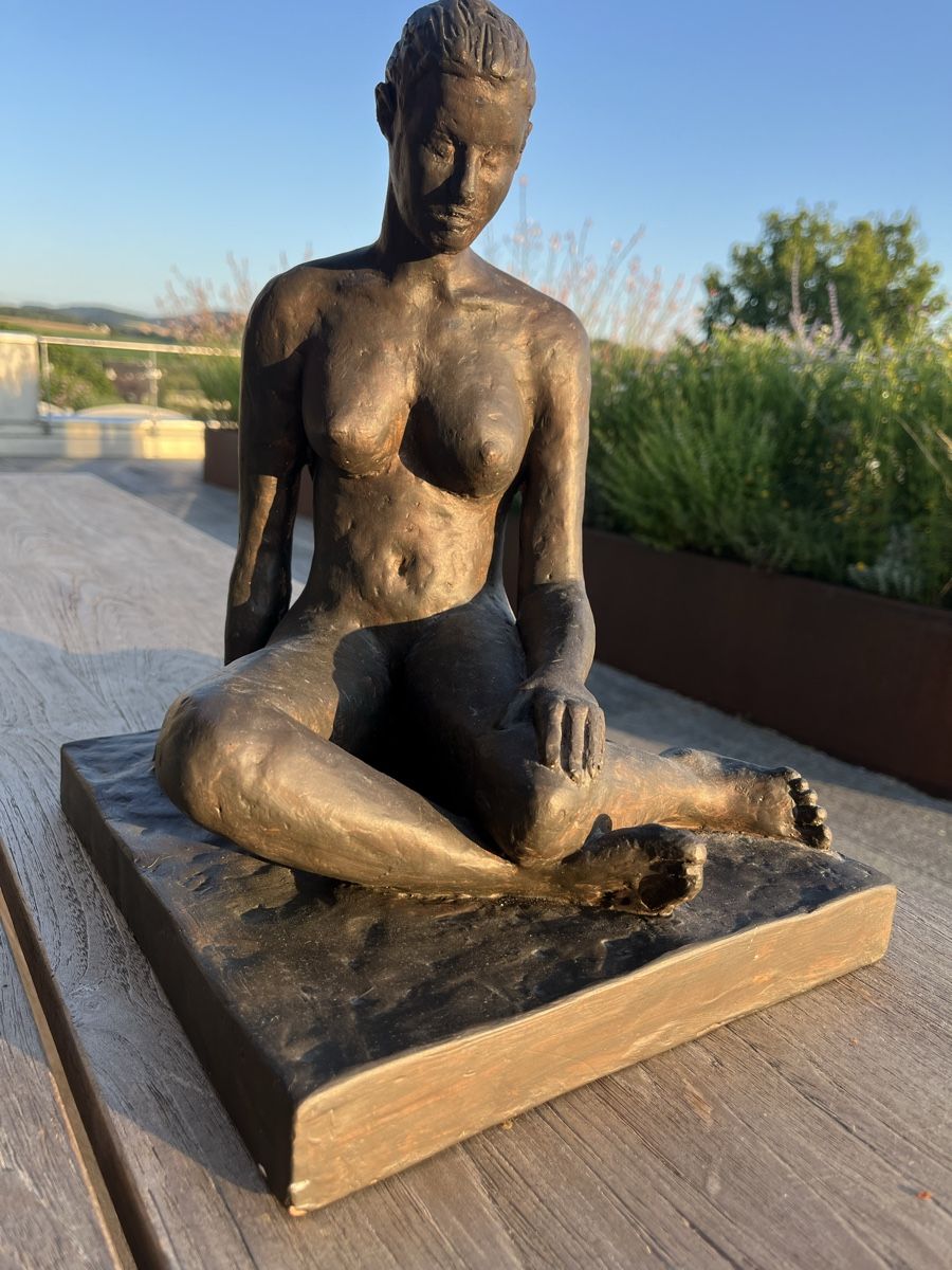 Sculture & Statue: Elegante Skulptur "Sitzende" von Albert Strupler, 1998 – Nuovo (secondo la descrizione) da Wiesendangen venduto da Pinacle 7