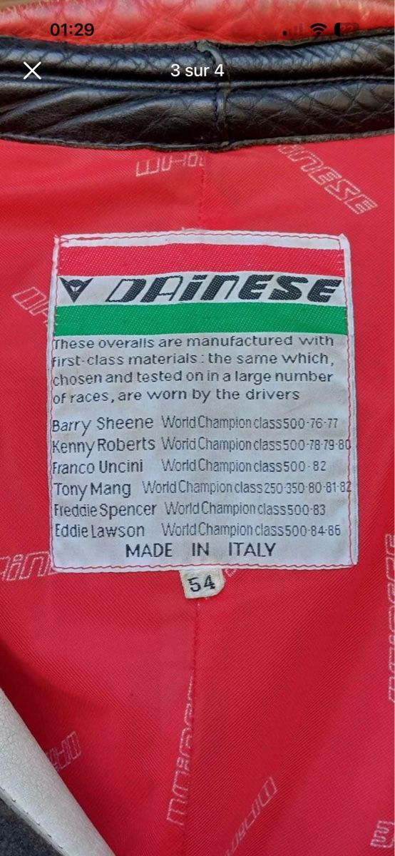Dainese Giacche: Combinaison de moto vintage – Usato da Montignez venduto da DCO81 2