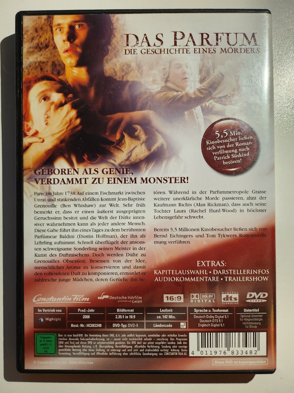 Tutti i DVDs: DVD Das Parfum - Die Geschichte eines Mörders – Usato da Dietikon venduto da Buchantiqdietikon 1