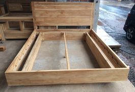 Einzelbett Doppelbett Teakholz Bett Massivholzbett Holzbett