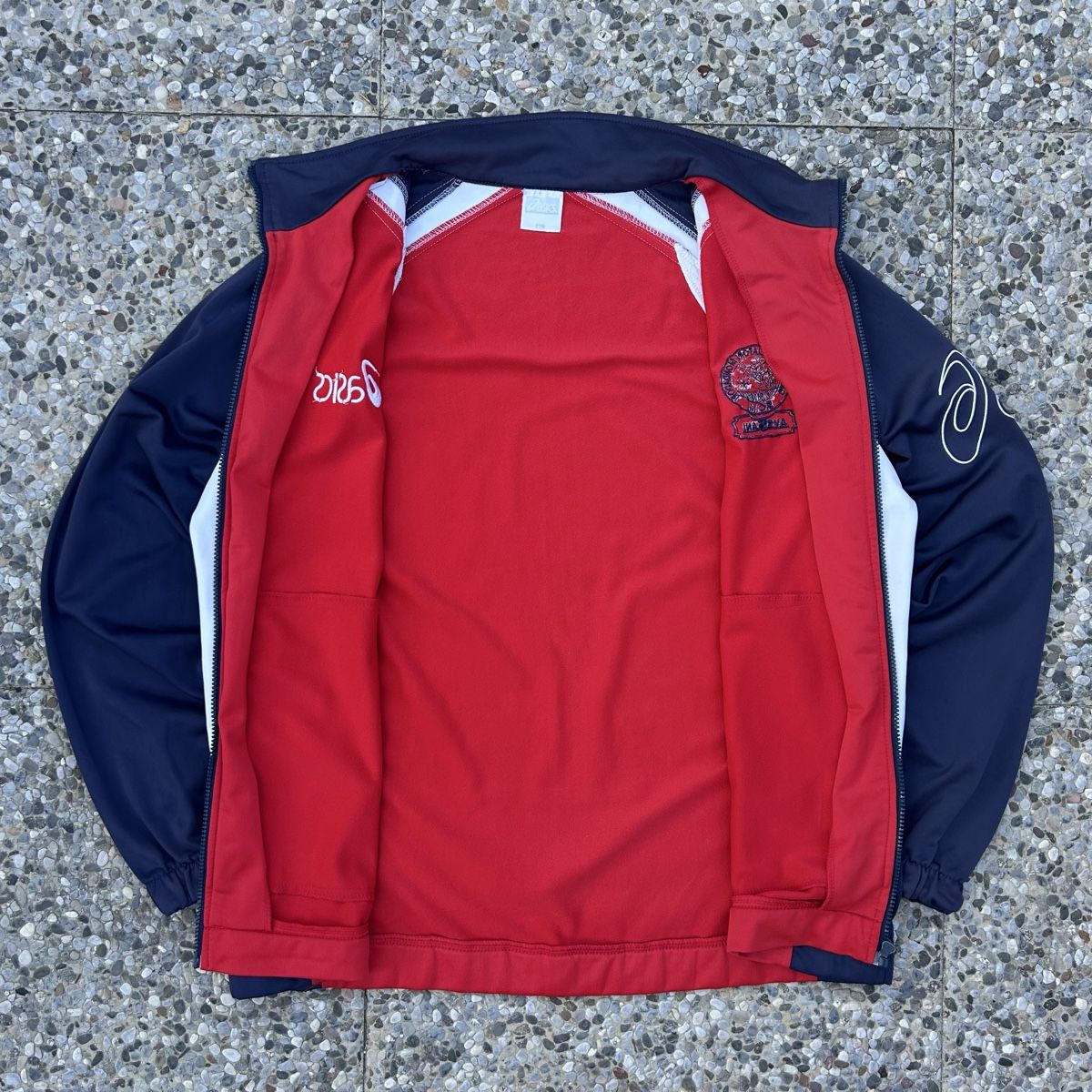 Asics Vestes: Vintage Asics red track jacket  – D'occasion à brent par fukusapes 3