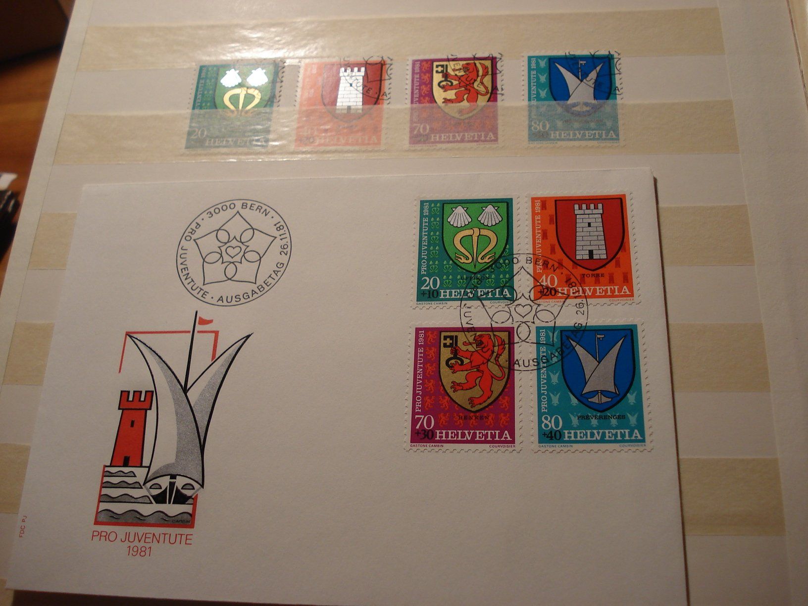 Alle Briefmarken: Pro Juventute 1981, FDC + Satz Lose o – Gebraucht aus Niederwil AG von morostahu