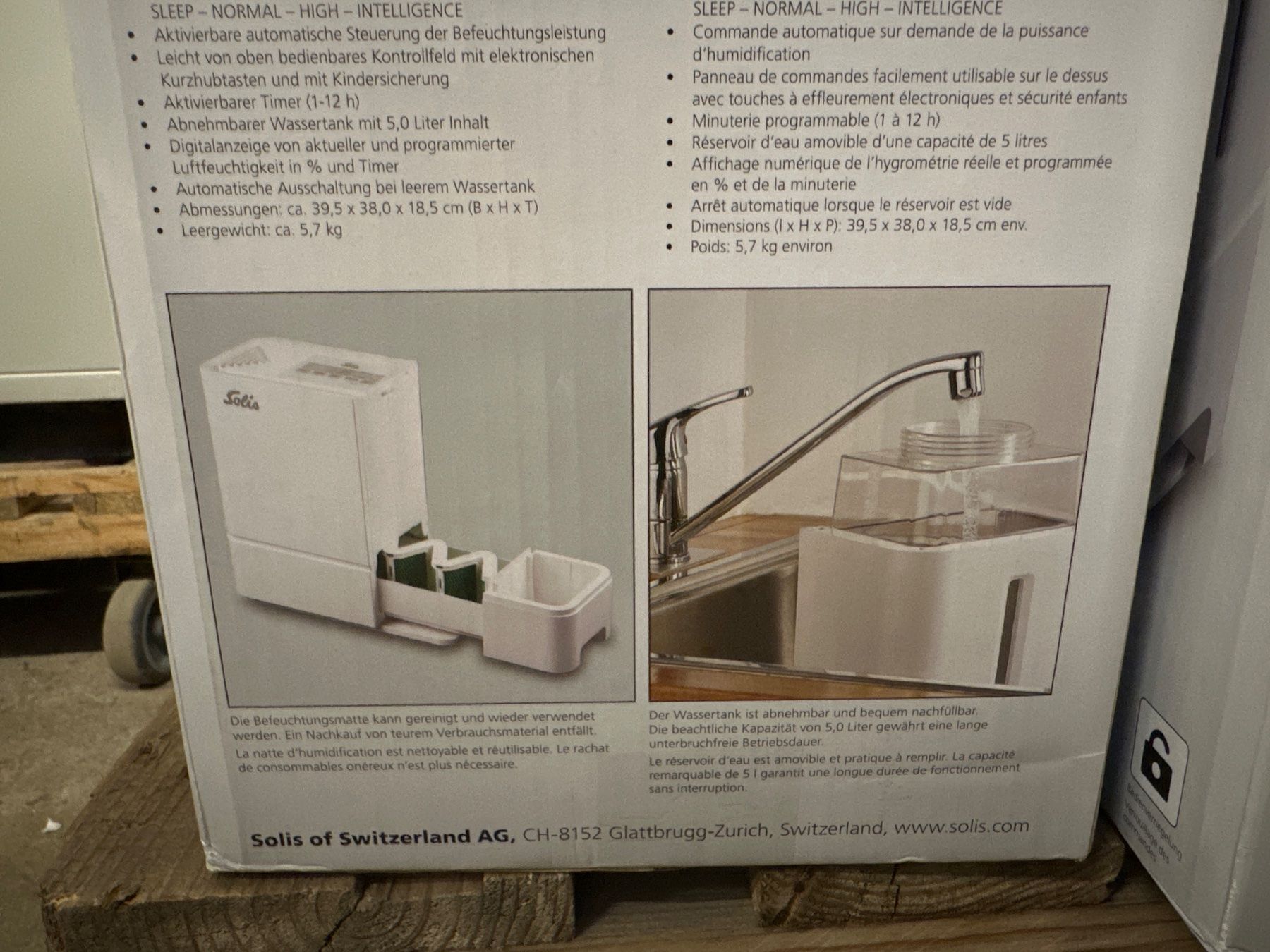 Solis Umidificatori d'aria: neuer Solis Luftbefeuchter Perfect Air Typ 7219 – Nuovo e nell'imballaggio originale da Necker venduto da liq24 3