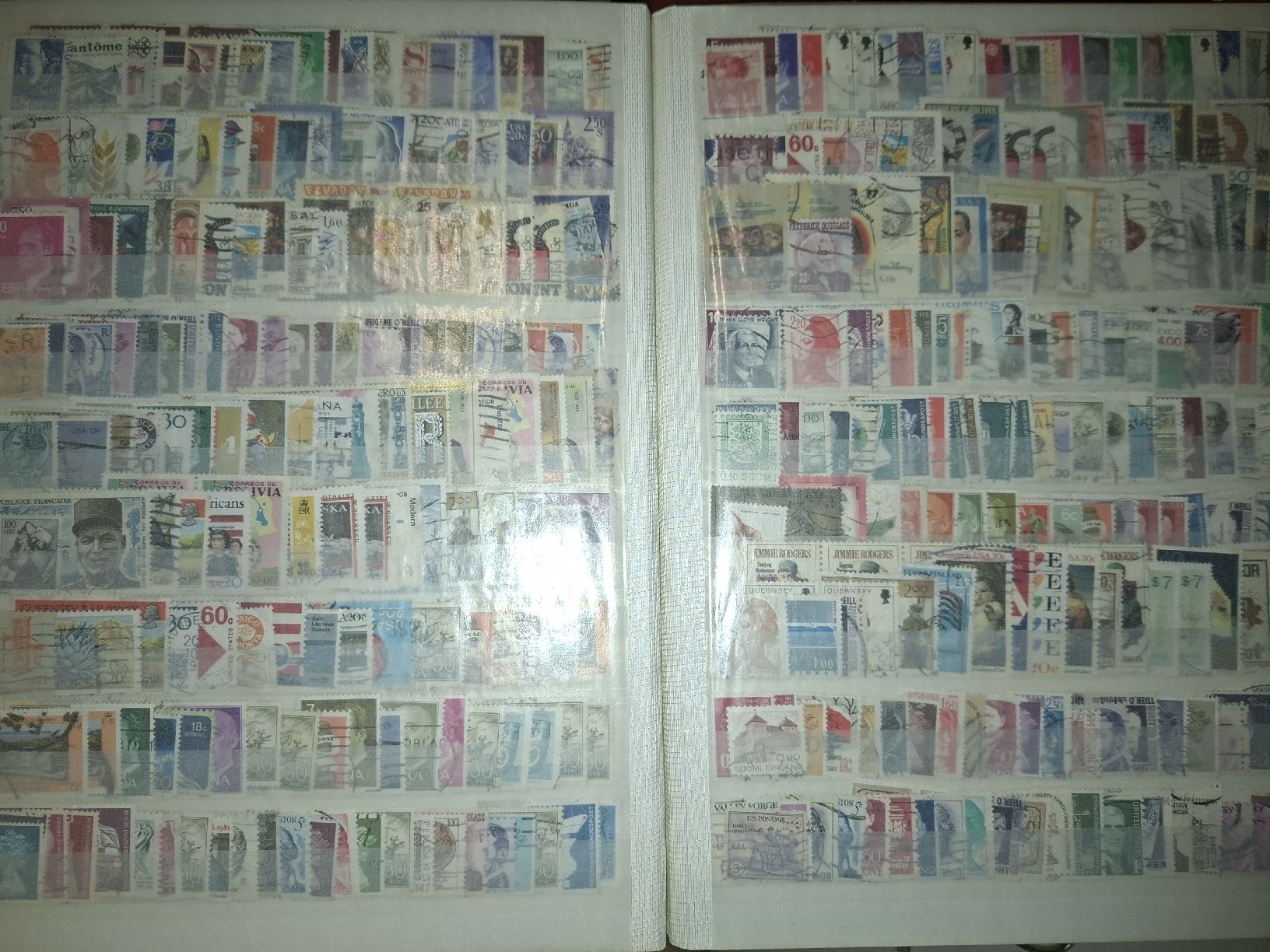 Alle Briefmarken: Briefmarkensammlung diverser länder kunterbunt eingeornet – Gebraucht aus Balgach von SIMEON27 5
