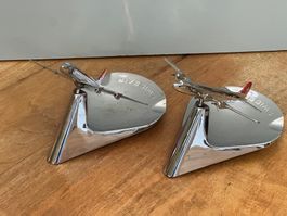SWISSAIR Flugzeug-Aschenbecher – Bühler 6491 2× Vintage