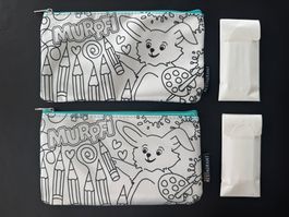 Neu** 2x Mäppchen / Etui zum Ausmalen inkl. Stifte