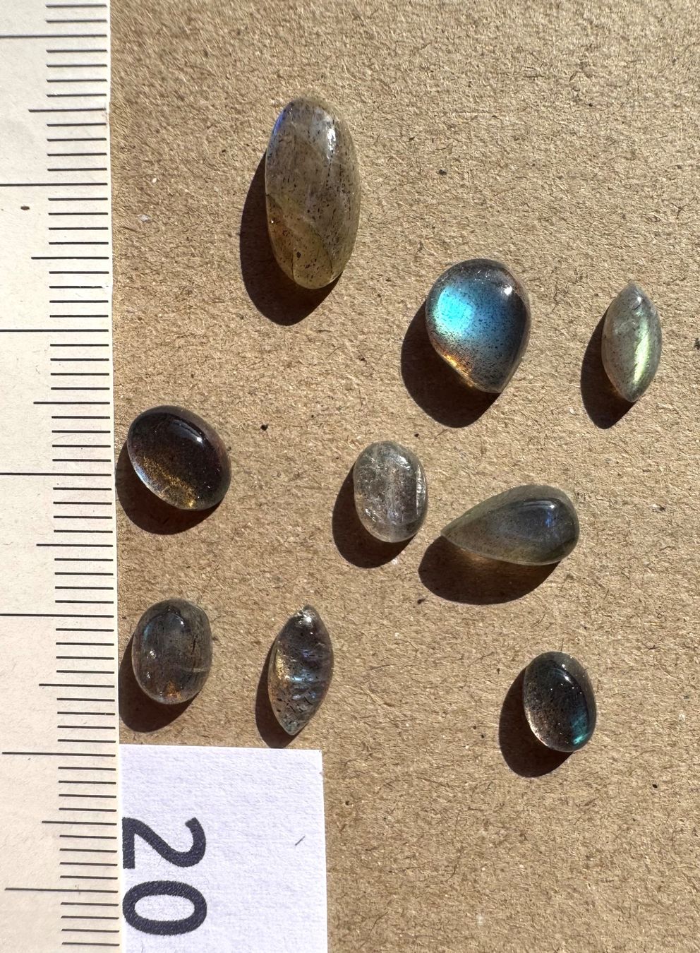 Pietre preziose: Labradorit Cabochons  ECHT!!!   top Farben/Glanz – Nuovo e nell'imballaggio originale da Leuggern venduto da gemshow 8