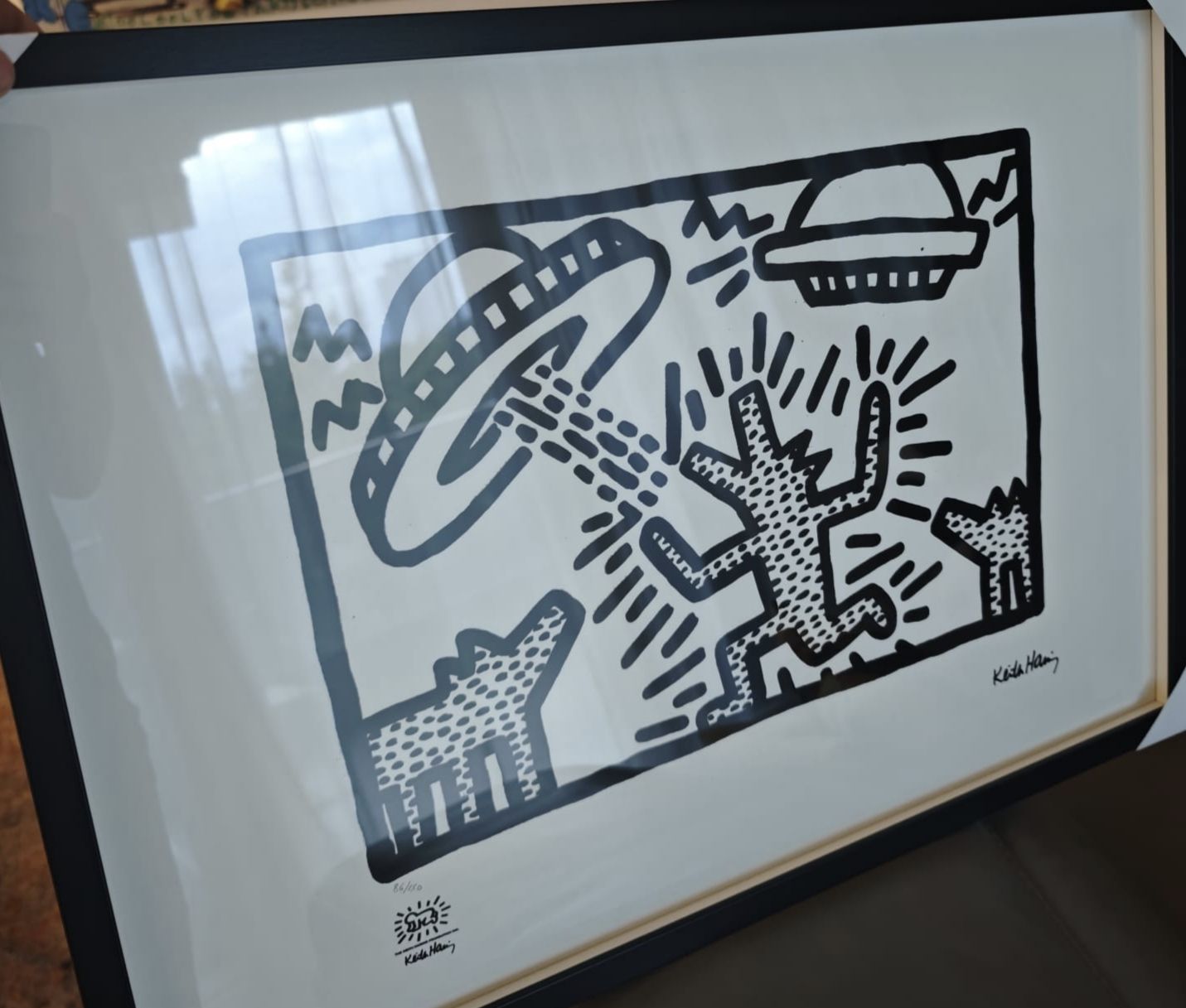 Grafica & Litografie: Keith Haring UFO-Kunstdruck, nummeriert inkl. Rahmen – Usato da Zürich venduto da TrueTrade
