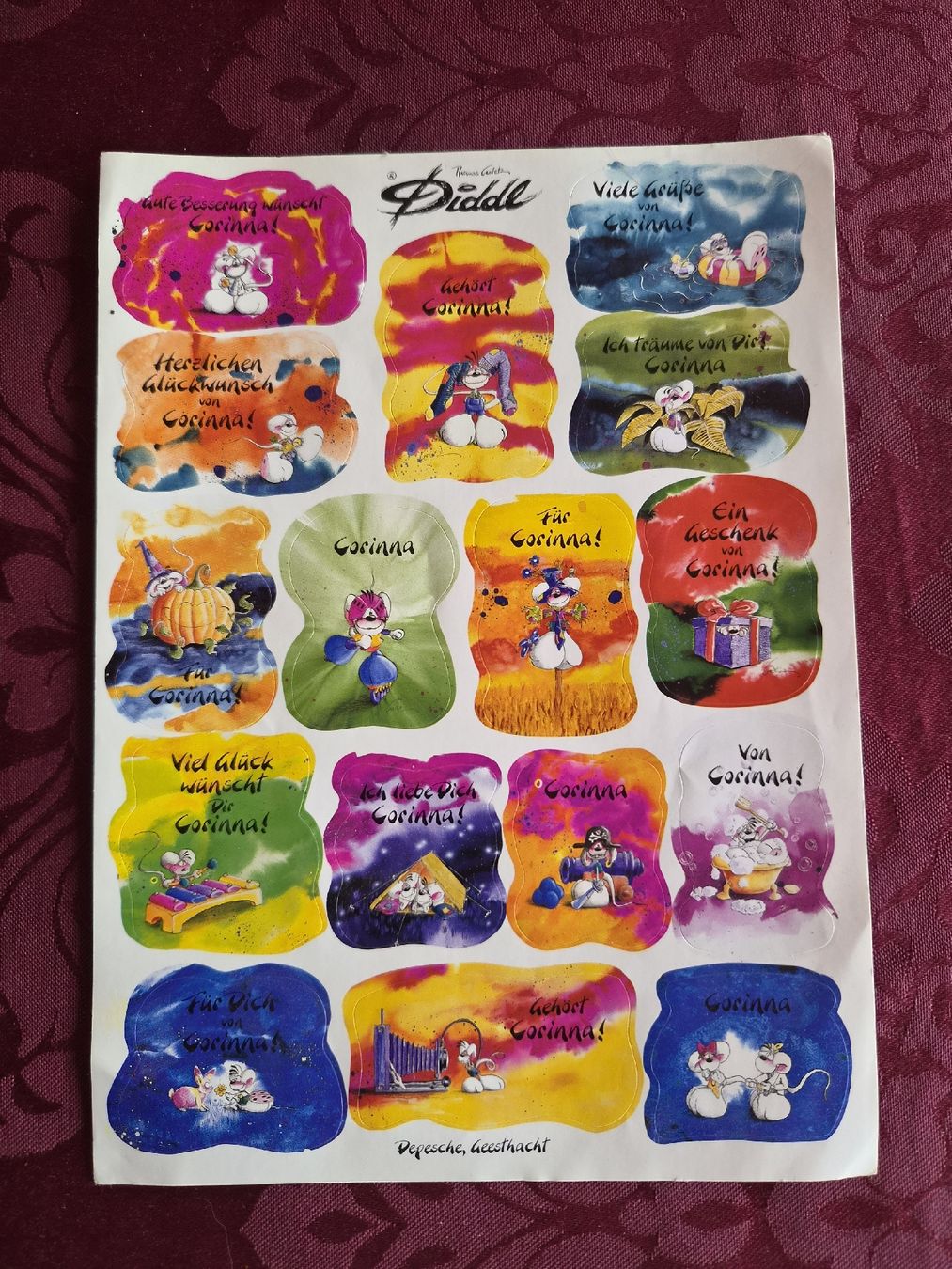 Aufkleber: Diddl Sticker "Corinna" – Neu und originalverpackt aus Riedikon von cor_7jcd