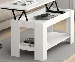 Adjustable Coffee Table White (Lift Top)