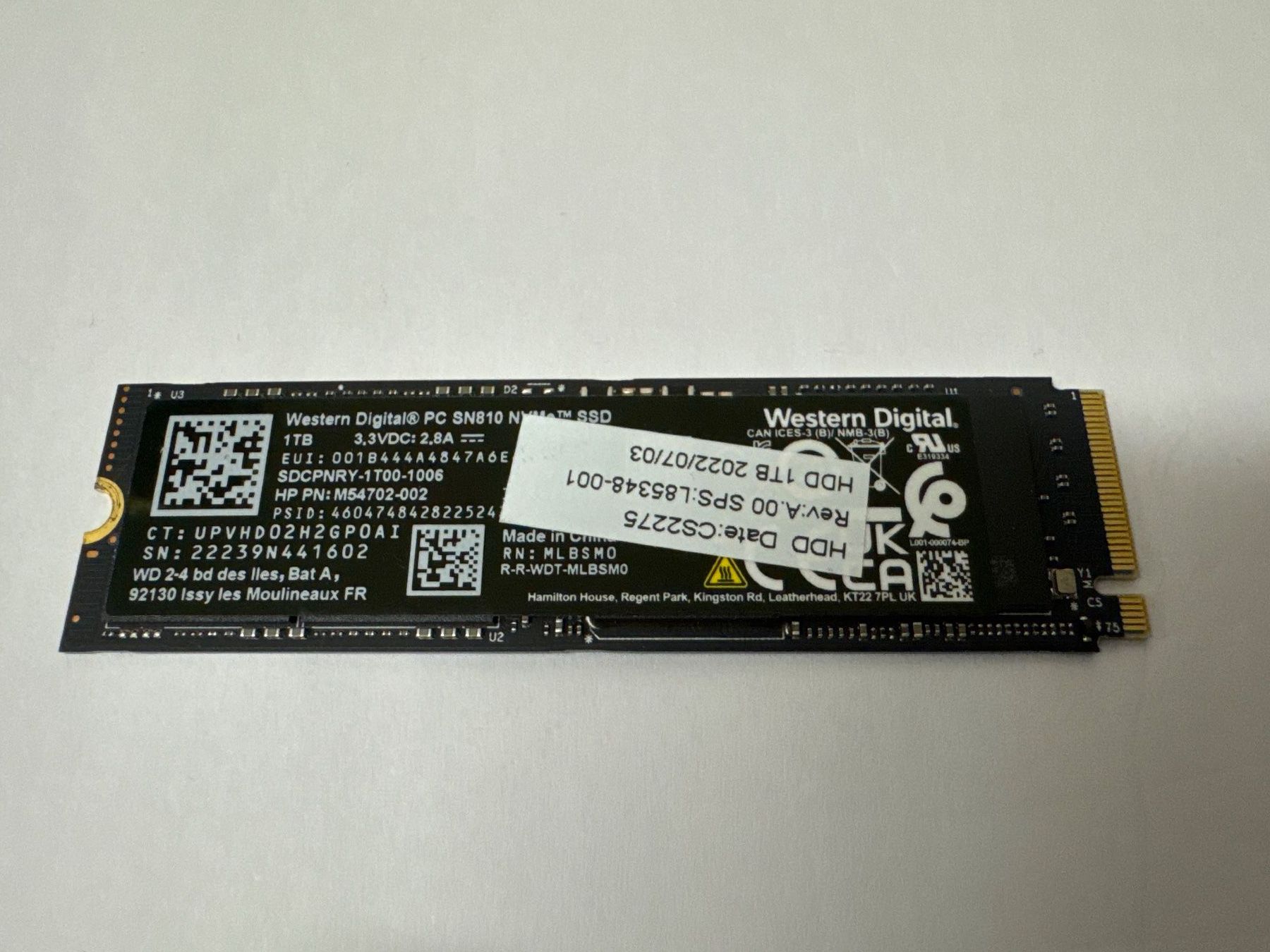 Samsung Dischi rigidi: 1 TB NVMe M2 Western Digital – Usato da Volketswil venduto da fis_shx9