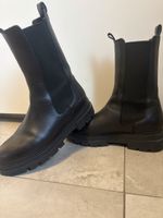 Tommy Hilfiger Lederstiefel Schwarz Grösse 40, Neuwertig