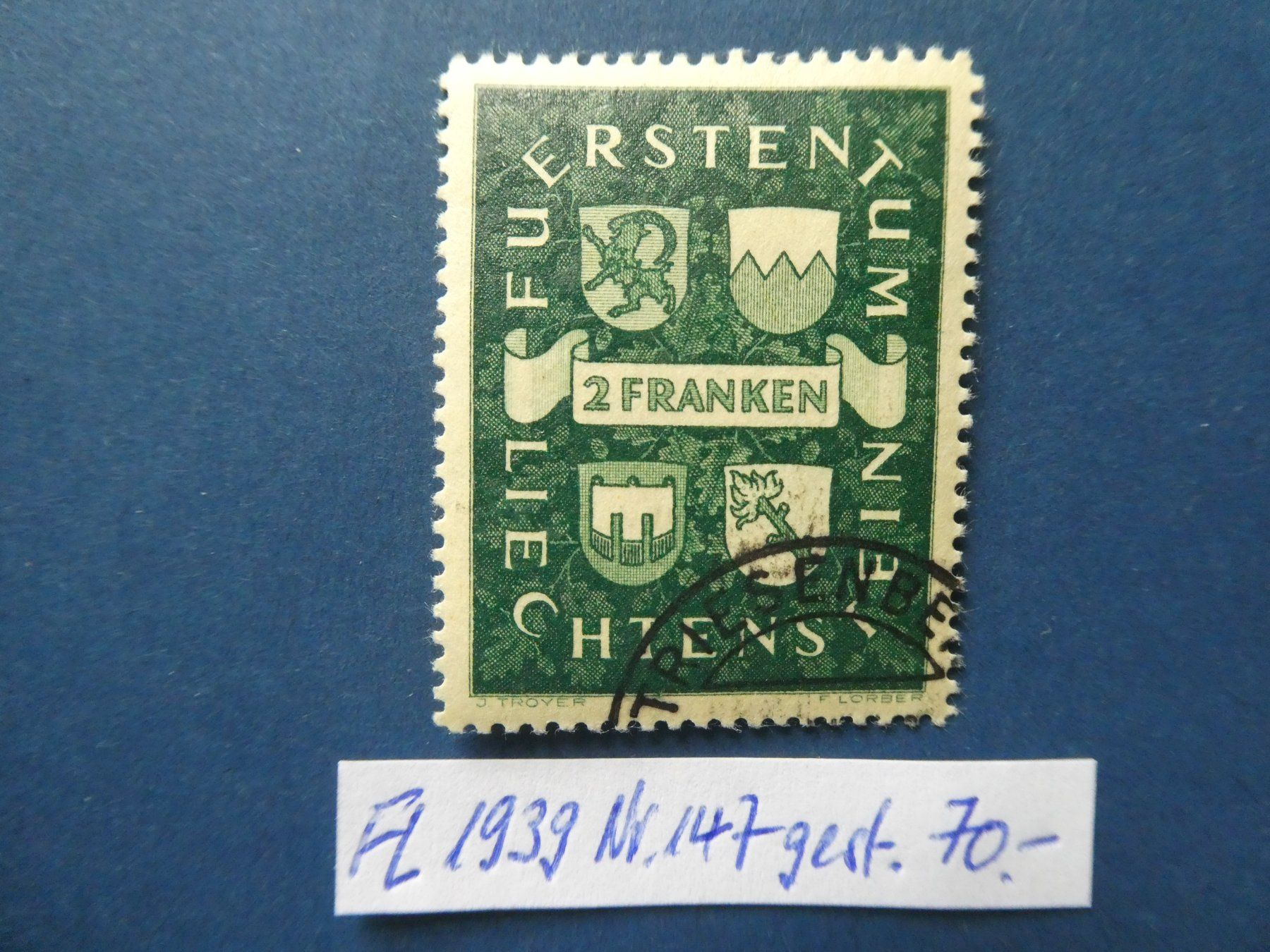 Tutti i francobolli: FL 1939 Nr. 147 gestempelt – Usato da Lausen venduto da Herbamare01