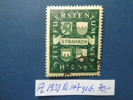 FL 1939 Nr. 147 gestempelt