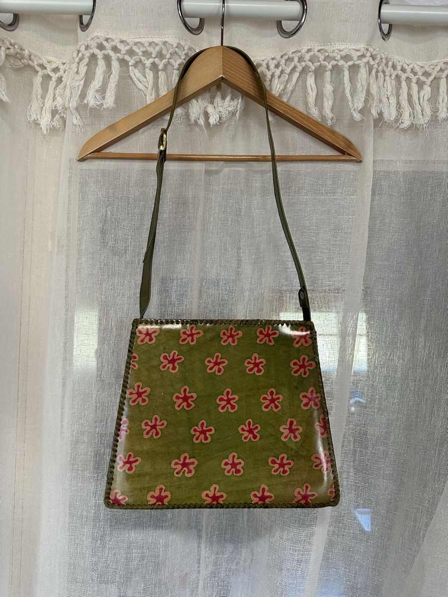 Borse da donna: Sac vintage à fleurs vert – Usato da Corgémont venduto da Chloesellsthings 1