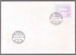 ATM 3_FDC 23.3.79 ZÜRICH 23_Einzelfrankatur 0040_KW 250 !!